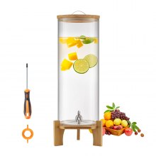 Drink Dispenser 3.5 Gal Beverage Dispenser for Parties Glass with Stand
