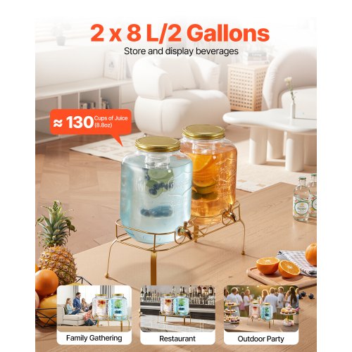 Distributeur de boissons empilable Kilner - 2 & 3 litres - Verre Distributeur de boissons empilable Kilner - 2 & 3 litres - Verre