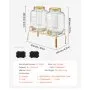 VEVOR Beverage Dispenser, 2 Pack 2 Gallon Drink Dispensers for Parties, Glass Juice Dispenser with Metal Stand, Stainless Steel Spigot, Infuser, Iced Tea Lemonade Juice Water Dispensers for Parties