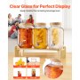 Drink Dispenser 1 Gal Beverage Dispenser for Parties Glass with Stand 3PCS