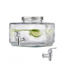 Drink Dispenser 0.8 Gal Beverage Dispenser for Parties Glass with Spigot