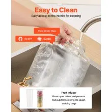 Drink Dispenser 2 Gal Beverage Dispenser for Parties Glass with Stand 3PCS