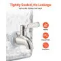 Dispensador de bebidas VEVOR, paquete de 2 dispensadores de bebidas de 1.5 galones para fiestas, dispensador de jugo de vidrio con soporte de metal, grifo de acero inoxidable, dispensadores de té helado, limonada, jugo y agua para fiestas
