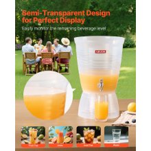 Drink Dispenser 2.64 Gal Beverage Dispenser for Parties Plastic with Spigot