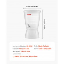Drink Dispenser 2.64 Gal Beverage Dispenser for Parties Plastic with Spigot