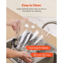 Drink Dispenser 3.4 Gal Beverage Dispenser for Parties Plastic with Spigot