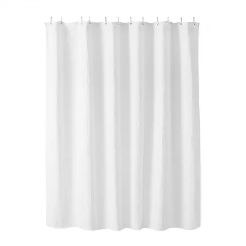 Tektrum Heavy Duty 72 by 72-inch Waffle Weave Jacquard Shower Curtain with Hooks for Hotel Home, Water Repellent, Mildew Resistant Antibacterial Bathroom Curtains, Rust Proof Metal Grommets (White Tektrum Heavy Duty 72 by 72-inch Waffle Weave Jacquard Shower Curtain with Hooks for Hotel Home, Water Repellent, Mildew Resistant Antibacterial Bathroom Curtains, Rust Proof Metal Grommets (White