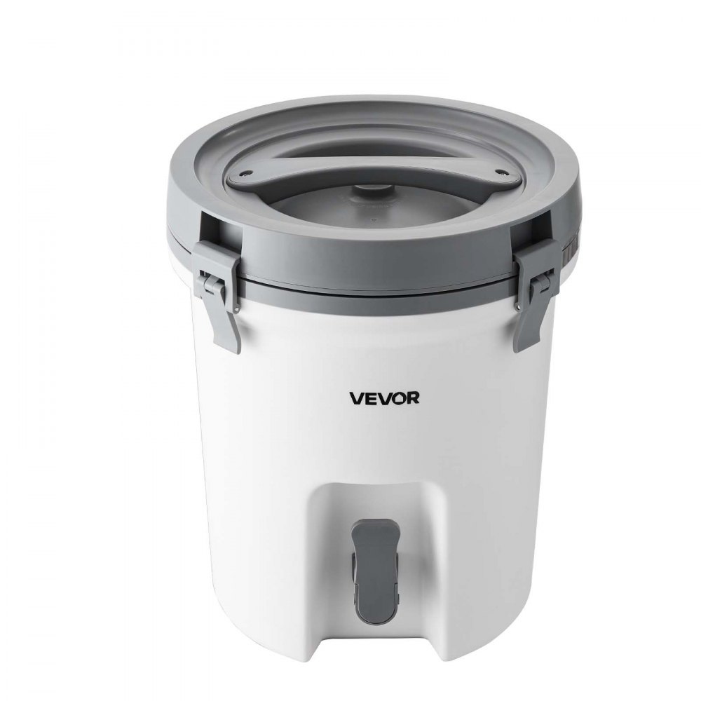 VEVOR Insulated Beverage Dispenser 7.5 Liters Hot and Cold Beverage Server, for Camping Outdoor Events Parties, Leakproof Ice Water Drink Cooler, with Easy Pour Spigot, Latched Lid, Portable Handle