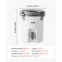 VEVOR Insulated Beverage Dispenser 7.5 Liters Hot and Cold Beverage Server, for Camping Outdoor Events Parties, Leakproof Ice Water Drink Cooler, with Easy Pour Spigot, Latched Lid, Portable Handle