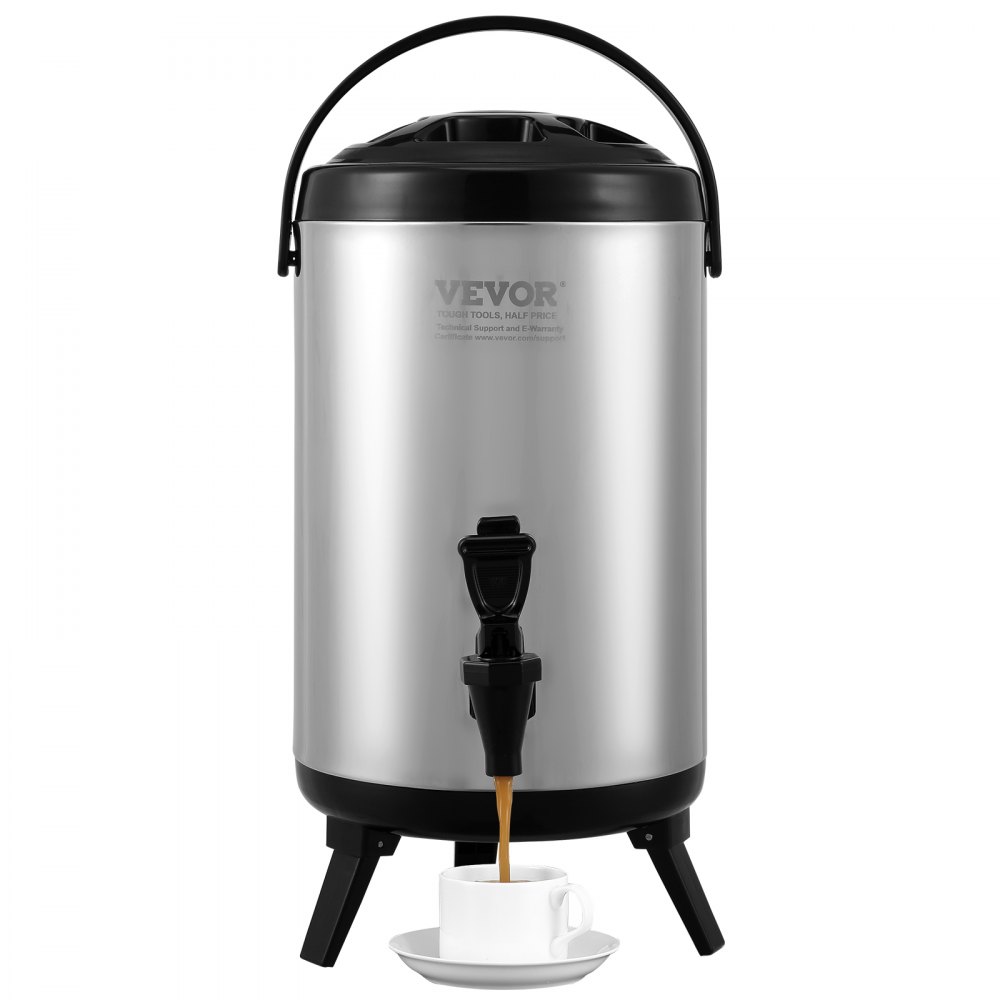 Stainless Steel Insulated Beverage Dispenser – Insulated Thermal Hot and  Cold Beverage Dispenser with Spigot for Hot Tea & Coffee, Cold Milk, Water