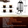 VEVOR rustfrit stål isoleret drikkevaredispenser, 2 gallon 7,6 liter, termisk serveringsautomat for varme og kolde drikke med studshåndtag, fødevaregodkendt til varm te Kaffe Vand Restaurant Drikkebutik
