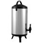 VEVOR stainless steel beverage dispenser with black spout and handle on a stand.