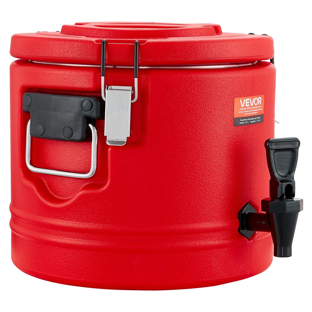 VEVOR Insulated Beverage Dispenser, 2.2 Gal/8L Thermal Hot and Cold Drink Server Dispenser with Spigot, Food-Grade Cooler Jug with 304 Stainless Steel Interior, for Tea Coffee Restaurant Outdoor