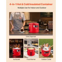 Insulated Beverage Dispenser for Hot and Cold Drinks 2.2 Gal/8L Cooler Jug