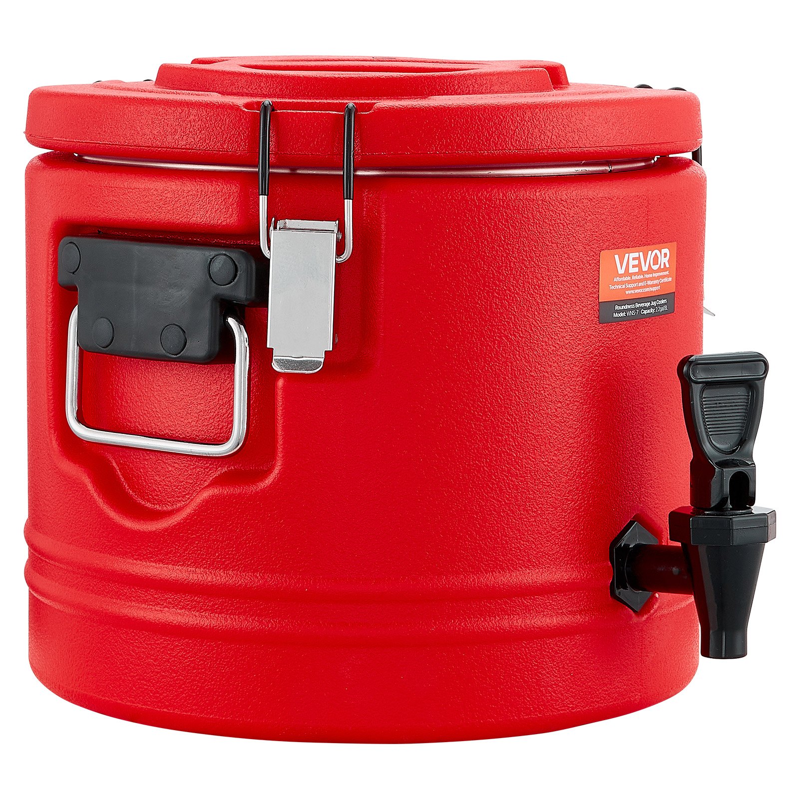 VEVOR Insulated Beverage Dispenser, 2.2 Gal/8L Thermal Hot and Cold Drink Server Dispenser with Spigot, Food-Grade Cooler Jug with 304 Stainless Steel Interior, for Tea Coffee Restaurant Outdoor