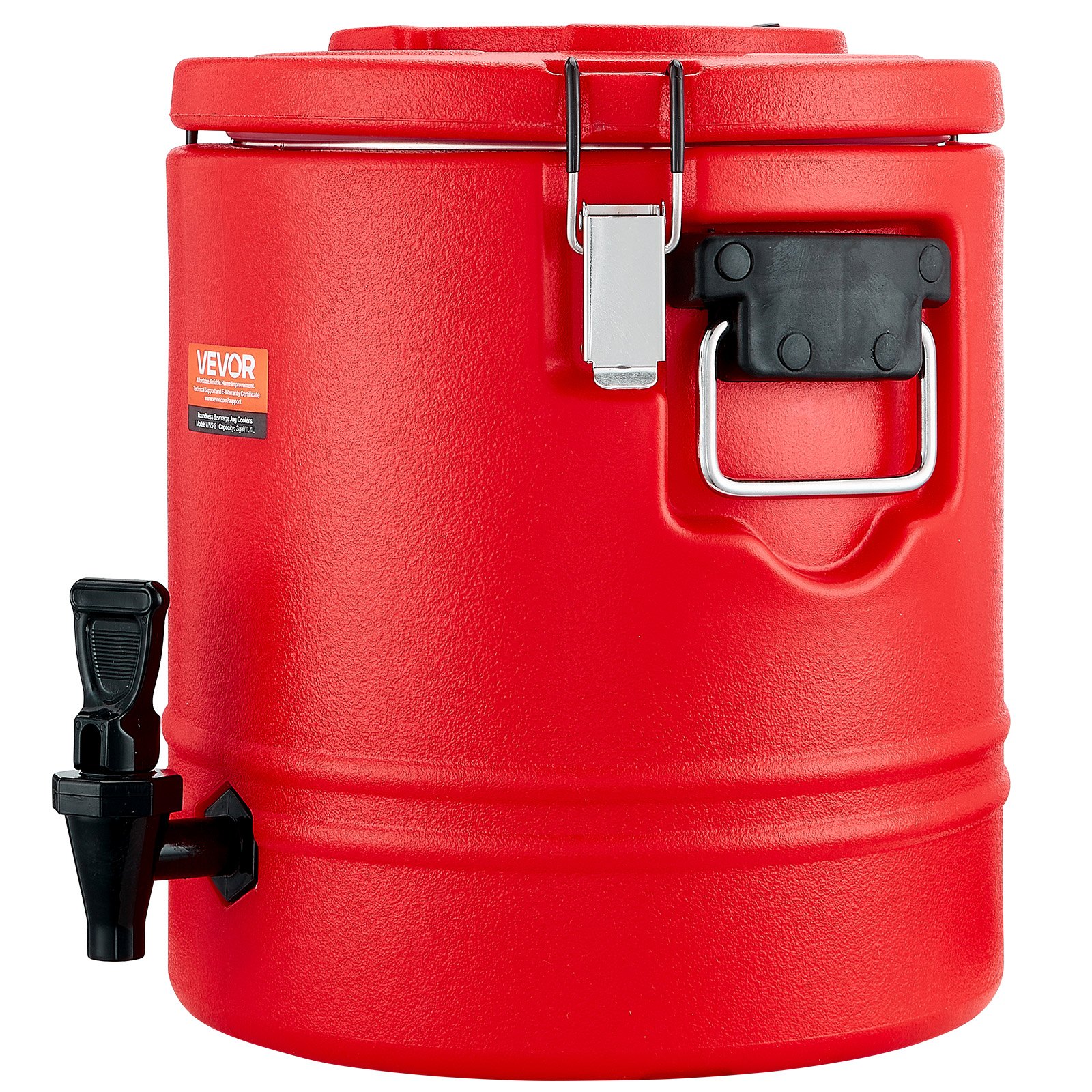 VEVOR Insulated Beverage Dispenser, 3 Gal/11.4L Thermal Hot and Cold Drink Server Dispenser with Spigot, Food-Grade Cooler Jug with 304 Stainless Steel Interior, for Tea Coffee Restaurant Outdoor