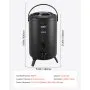 VEVOR Insulated Beverage Dispenser, 3.2 Gal/12L Stainless Steel Thermal Drink Server with Spigot & Temp Display, Suitable for Hot and Cold Drinks, for Tea Coffee Water in Cafes & Restaurants, Black