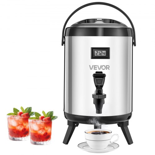 Insulated Beverage Dispenser for Hot & Cold Drinks 1.5 Gal Stainless Steel