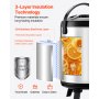 Insulated Beverage Dispenser for Hot & Cold Drinks 1.5 Gal Stainless Steel