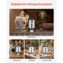 Insulated Beverage Dispenser for Hot & Cold Drinks 1.5 Gal Stainless Steel