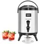 Insulated Beverage Dispenser for Hot & Cold Drinks 1.5 Gal Stainless Steel
