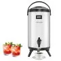 Insulated Beverage Dispenser for Hot & Cold Drinks 2.4 Gal Stainless Steel