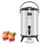 Insulated Beverage Dispenser for Hot & Cold Drinks 3.2 Gal Stainless Steel