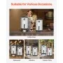 3.2 Gal Insulated Beverage Dispenser for Hot & Cold Drinks 2 Pack Silver