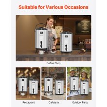 3.2 Gal Insulated Beverage Dispenser for Hot & Cold Drinks 2 Pack Silver