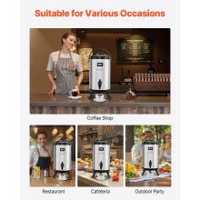 Insulated Beverage Dispenser for Hot & Cold Drinks 2 Gal Stainless Steel