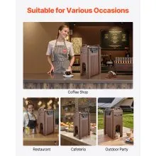 Insulated Hot and Cold Beverage Dispenser 5Gal/19L Food-Grade Drink Server