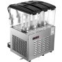 VEVOR 110V Commercial Beverage Dispenser Cold and Hot,3 Tanks 36L Fruit Juice Dispensers,12L Per Tank Stainless Steel Ice Tea Drink Dispenser Equipped with Thermostat Controller