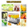 VEVOR Commercial Cold Beverage Dispenser Ανοξείδωτος χάλυβας Fruit Juice Beverage Dispenser 3 Tanks 9,6 Gallon Δοχείο παγωμένου τσαγιού εξοπλισμένο με ελεγκτή θερμοστάτη