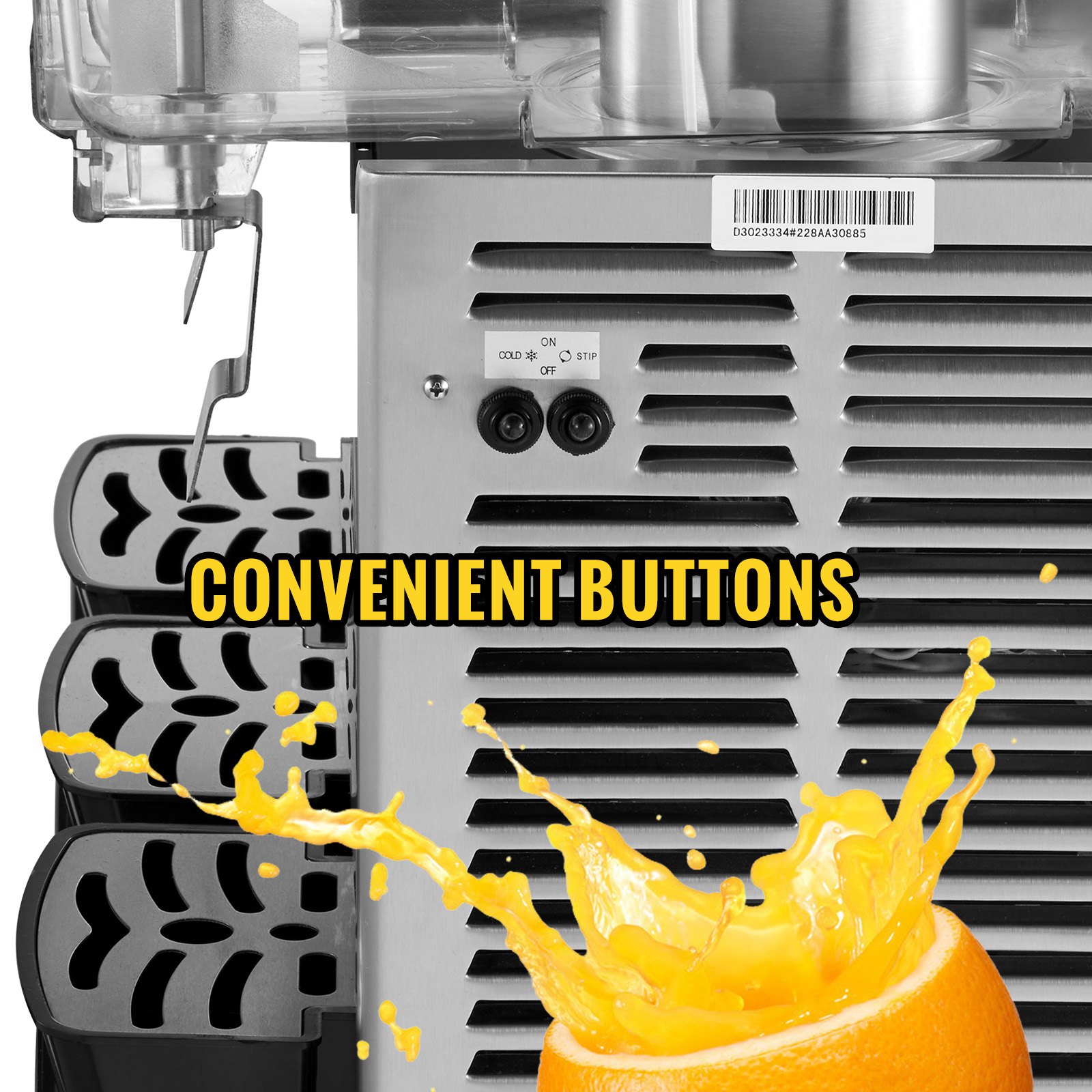 VEVOR Commercial Cold Beverage Dispenser Stainless Steel Fruit Juice Beverage Dispensers 3 Tanks 36.3 L Ice Tea Drink Dispenser Equipped with Thermostat Controller