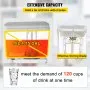 VEVOR 110V Commercial Beverage Dispenser,9.5 Gallon 36L 2 Tanks Juice Dispenser Commercial,18 Liter Per Tank 300W Stainless Steel Food Grade Material Ice Tea Drink Dispenser Equipped with Thermostat Controller