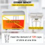 VEVOR 110V Commercial Beverage Dispenser,9.5 Gallon 36L 2 Tanks Juice Dispenser Commercial,18 Liter Per Tank 300W Stainless Steel Food Grade Material Ice Tea Drink Dispenser Equipped with Thermostat Controller