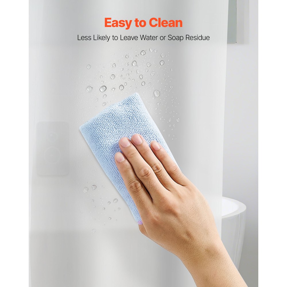 VEVOR Shower Curtain Liner, 8G Heavy-Duty PEVA Shower Liner, 2-Pack Waterproof Plastic Liners with 3 Magnets and 12 Rust-Resistant Metal Grommet, for Bathroom Showers & Bath Tubs, 72 x 72 in (White)