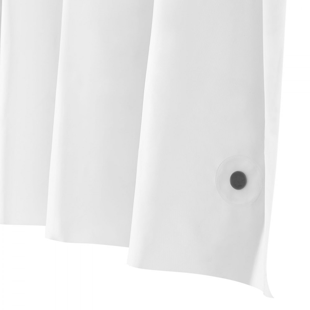 VEVOR Shower Curtain Liner, 8G Heavy-Duty PEVA Shower Liner, 2-Pack Waterproof Plastic Liners with 3 Magnets and 12 Rust-Resistant Metal Grommet, for Bathroom Showers & Bath Tubs, 72 x 72 in (White)