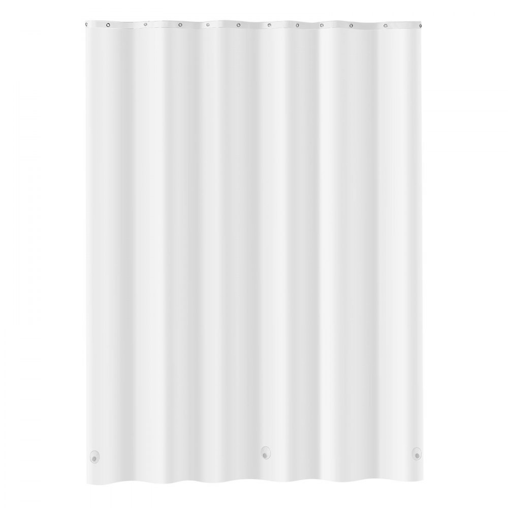 VEVOR Shower Curtain Liner, 8G Heavy-Duty PEVA Shower Liner, 2-Pack Waterproof Plastic Liners with 3 Magnets and 12 Rust-Resistant Metal Grommet, for Bathroom Showers & Bath Tubs, 72 x 72 in (White)