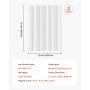 VEVOR Shower Curtain Liner, 8G Heavy-Duty PEVA Shower Liner, 2-Pack Waterproof Plastic Liners with 3 Magnets and 12 Rust-Resistant Metal Grommet, for Bathroom Showers & Bath Tubs, 72 x 72 in (White)