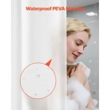 VEVOR Shower Curtain Liner 8G PEVA Shower Liner 72 x 72 in for Bathroom Showers