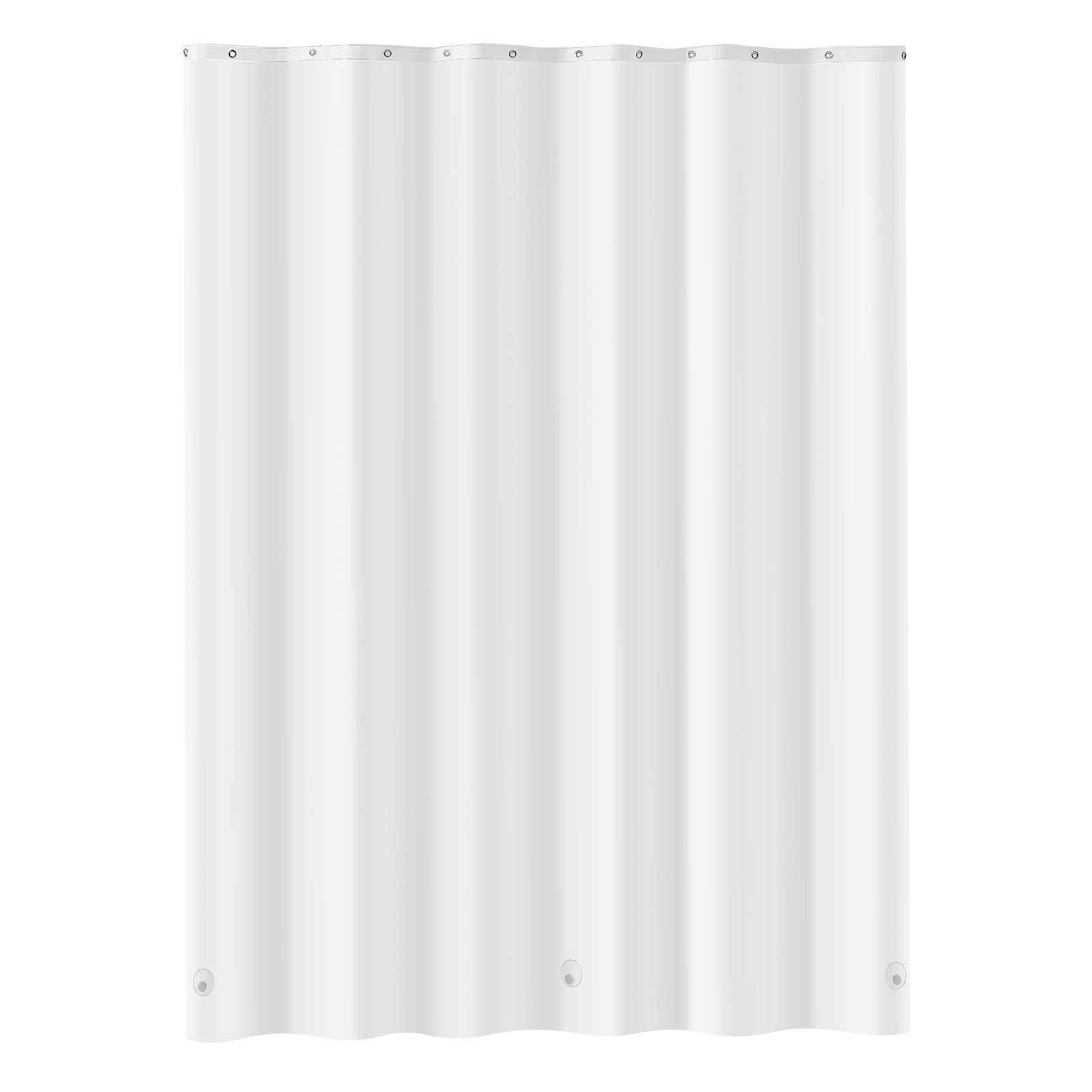 VEVOR Shower Curtain Liner, 8G Heavy-Duty PEVA Shower Liner, 2-Pack Waterproof Plastic Liners with 3 Magnets and 12 Rust-Resistant Metal Grommet, for Bathroom Showers & Bath Tubs, 72 x 72 in (White)