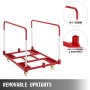 VEVOR Panel Cart Dolly 2400lbs Capacity, Drywall Sheet Cart 38 Inch Length x 28 Inch Width, Steel Panel Truck with 3 Uprights, Panel Mover with 4 Swivel Casters, Moving Cart for Material Handling