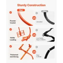 VEVOR 24in Stone Lifting Tongs 2 Claw Steel Rock Tongs Swivel Log Grapple
