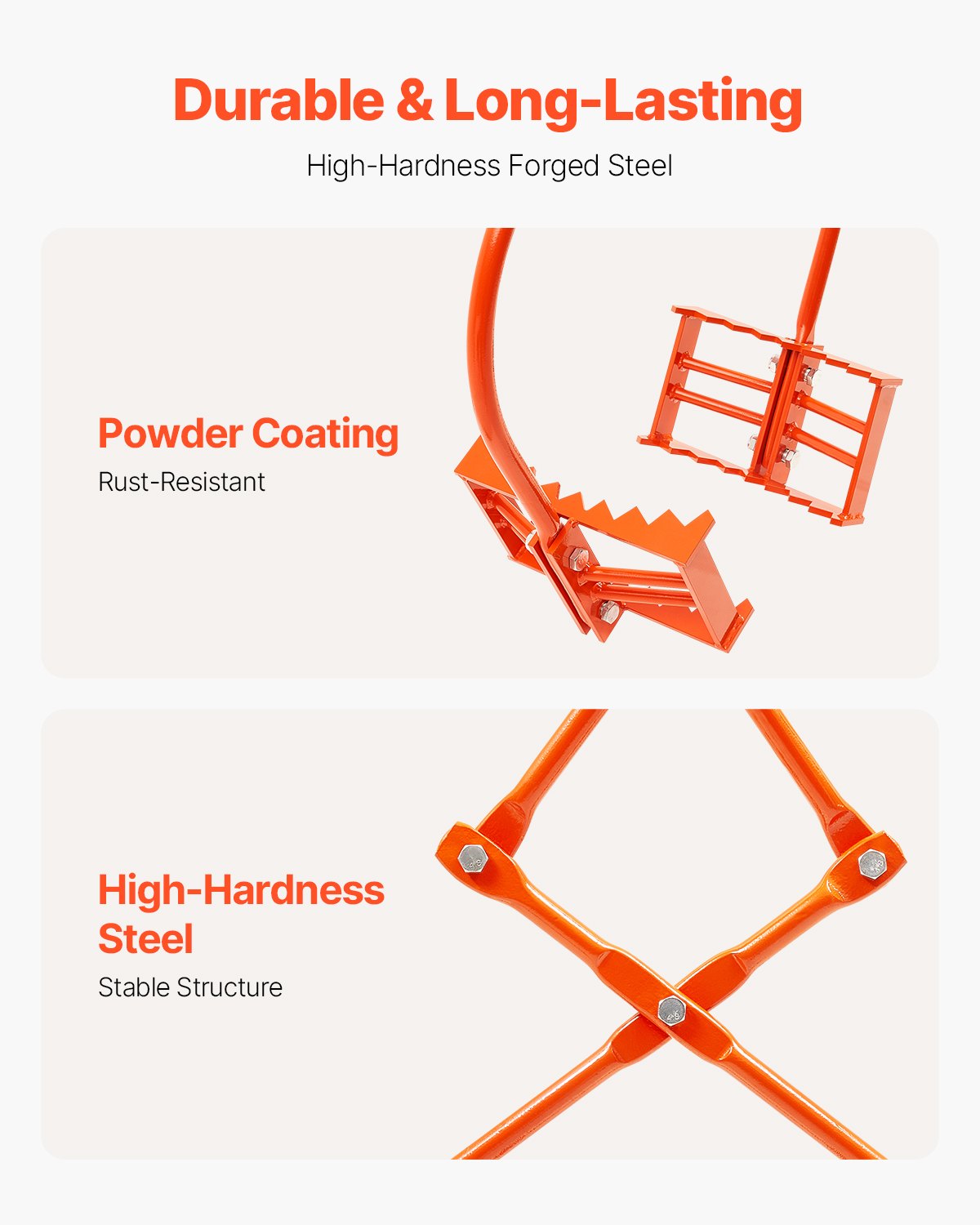 VEVOR 609mm Stone Lifting Tongs, 2-Claw Rock Tongs, Heavy Duty Steel Log Tongs, 500KG Lifting Capacity, Swivel Log Grapple, Serrated Claw Design, Easy Chain Hook up Tongs for Stone Blocks & Marble