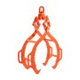 28in Log Lifting Tongs 4 Claw Solid Steel Log Grapple Swivel Log Tools