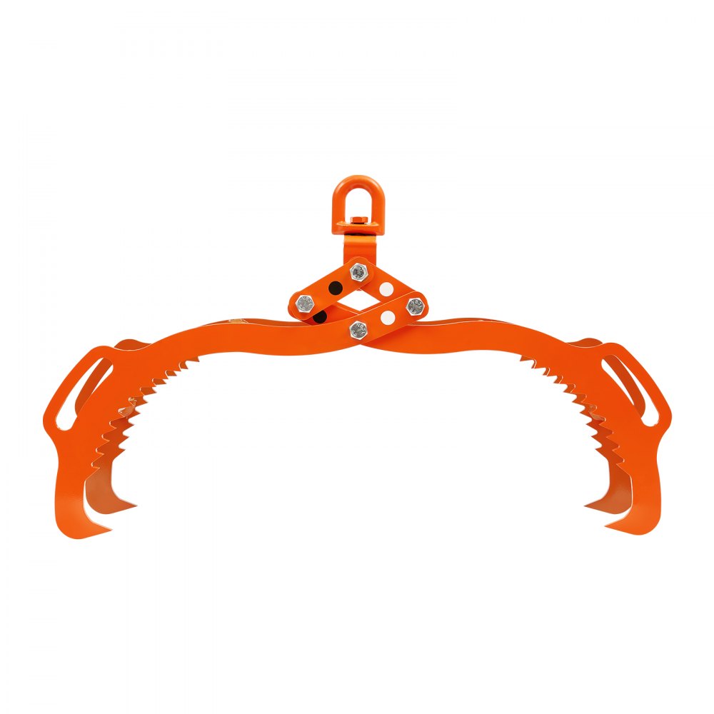 VEVOR 32in Log Lifting Tongs 4 Claw Solid Steel Log Grapple Swivel Log Tools