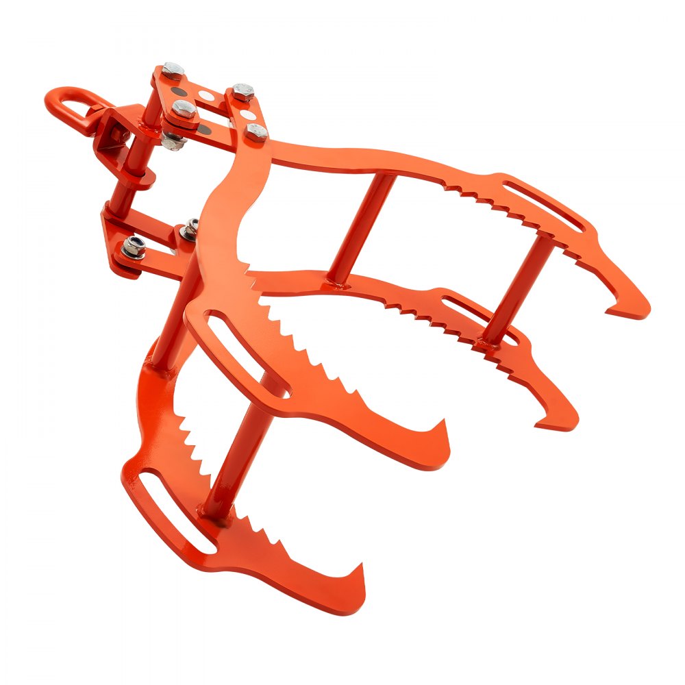 VEVOR 32in Log Lifting Tongs 4 Claw Solid Steel Log Grapple Swivel Log Tools