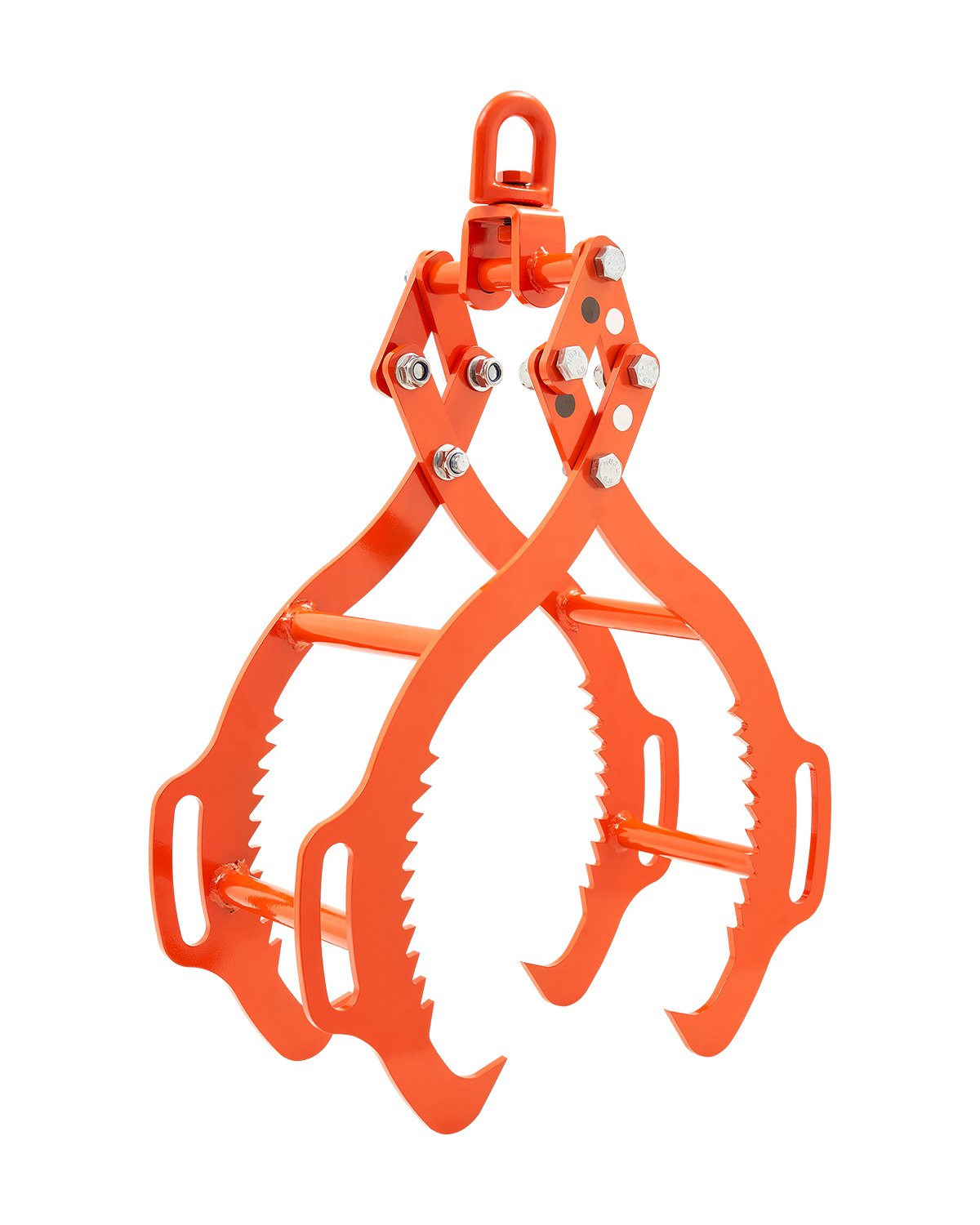 VEVOR 32in Log Lifting Tongs 4 Claw Solid Steel Log Grapple Swivel Log Tools