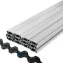 VEVOR Greenhouse Wiggle Wire &Aluminum Alloy Spring Lock U-Channel 6.56ft 30PCS